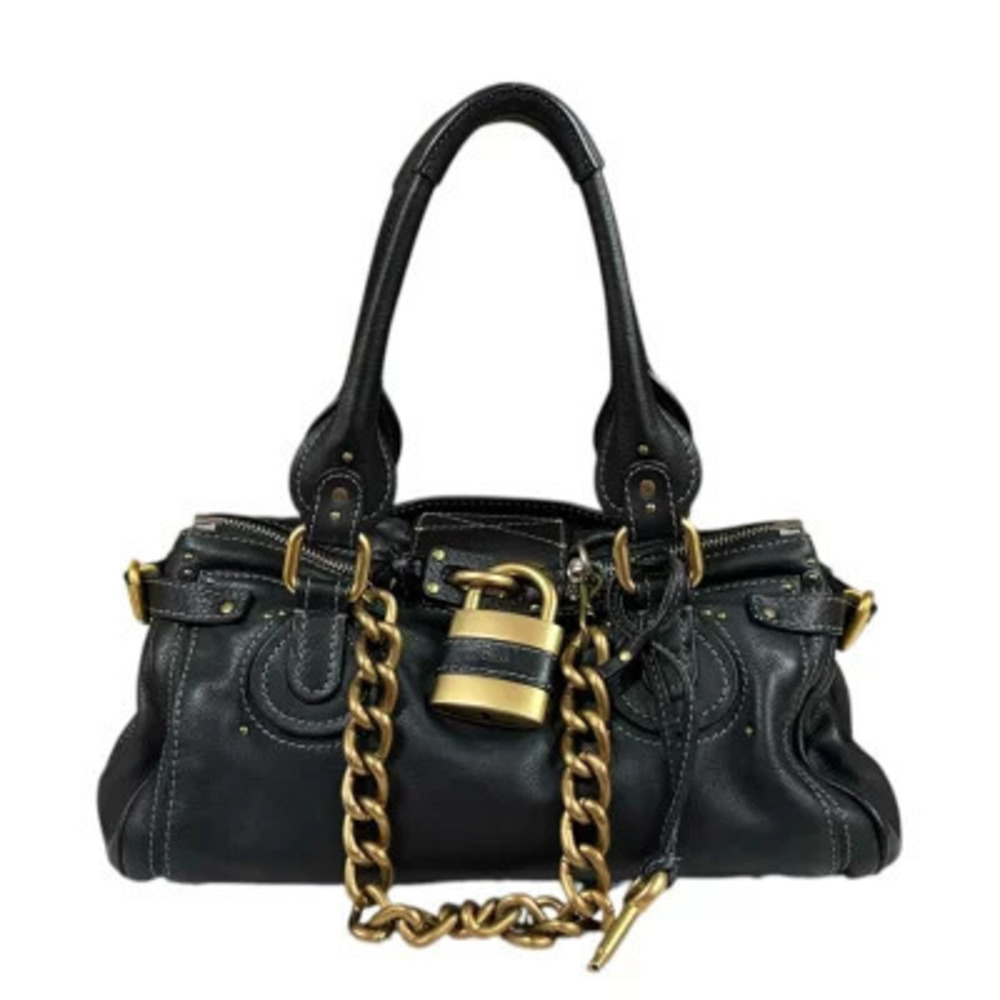Chloe Paddington Handbag Leather Black